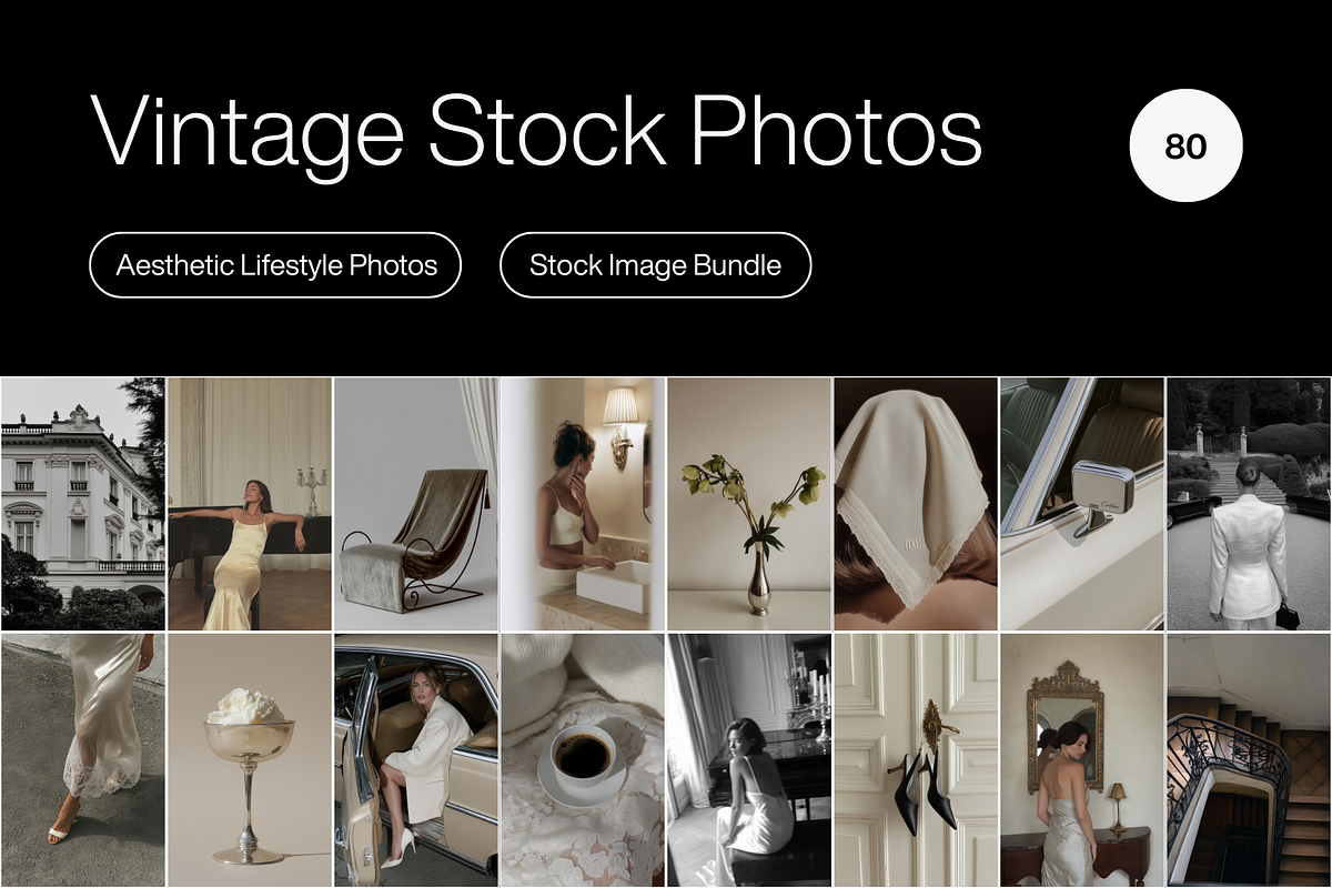 Vintage Aesthetic Stock Photo Bundle, a Beauty & Fashion Photo by Digital Asset Co (Photo 1 of 8)