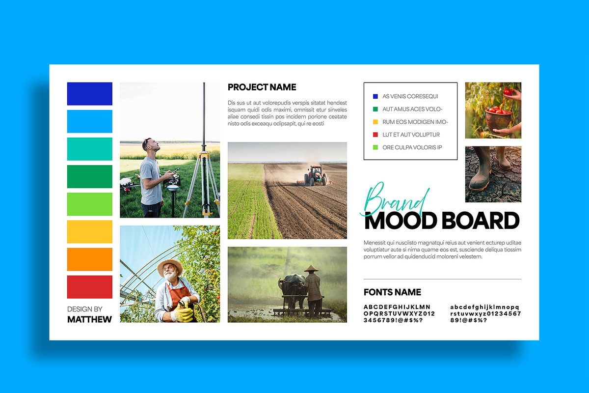 Colorful Mood Board Presentation, an UI Kit Template by MightyDesign (Photo 2 of 8)