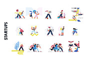 Startups flat vector illustrations, a Templates & Theme by Grivina's shop (Thumbnail 5 of 45)