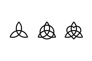 Old viking black triquetra. Simple, an Object Illustration by skripnikbb