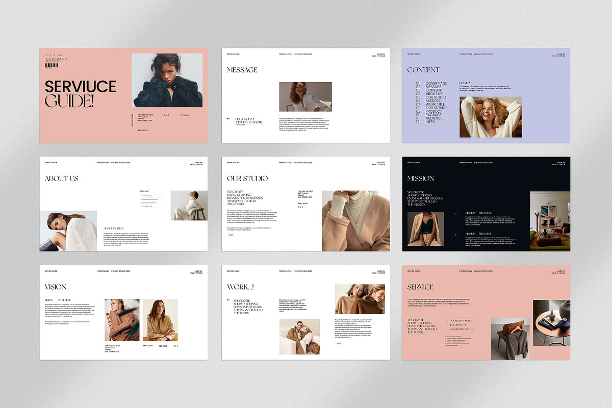 Service Guide Presentation Template, a Presentation Template by ...