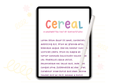 Cereal | Cute Handwritten Font, a Handwritten Font by EGAFontStudio (Thumbnail 8 of 9)