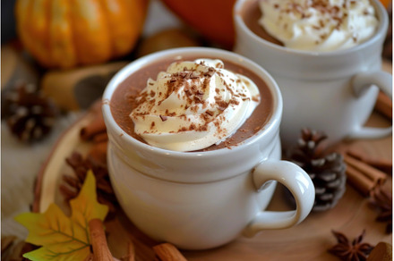 Autumn hot chocolate. Generate Ai, a Person Photo by Ylivdesign