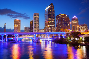 Downtown Tampa, Florida City Skyline