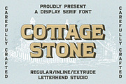 Cottage Stone - Display Serif Font, a Serif Font by Letterhend Studio (Thumbnail 1 of 9)