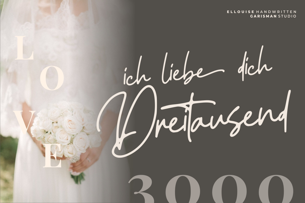 Ellouise - Handwriting Font preview 5