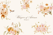 Autumn Watercolor Florals & Pumpkins, a Seasonal Illustration by Altea Design Studio (Thumbnail 3 of 21)