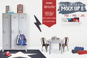 Kids Room Wall/Frame Mock Up 8