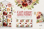 Deep Autumn Watercolor Flowers, an Illustration by Kim Thoa Designs (Thumbnail 7 of 10)
