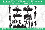 Winner With Trophy Svg, Trophy Svg, an Object Graphic by VectorWorlds (Thumbnail 1 of 3)