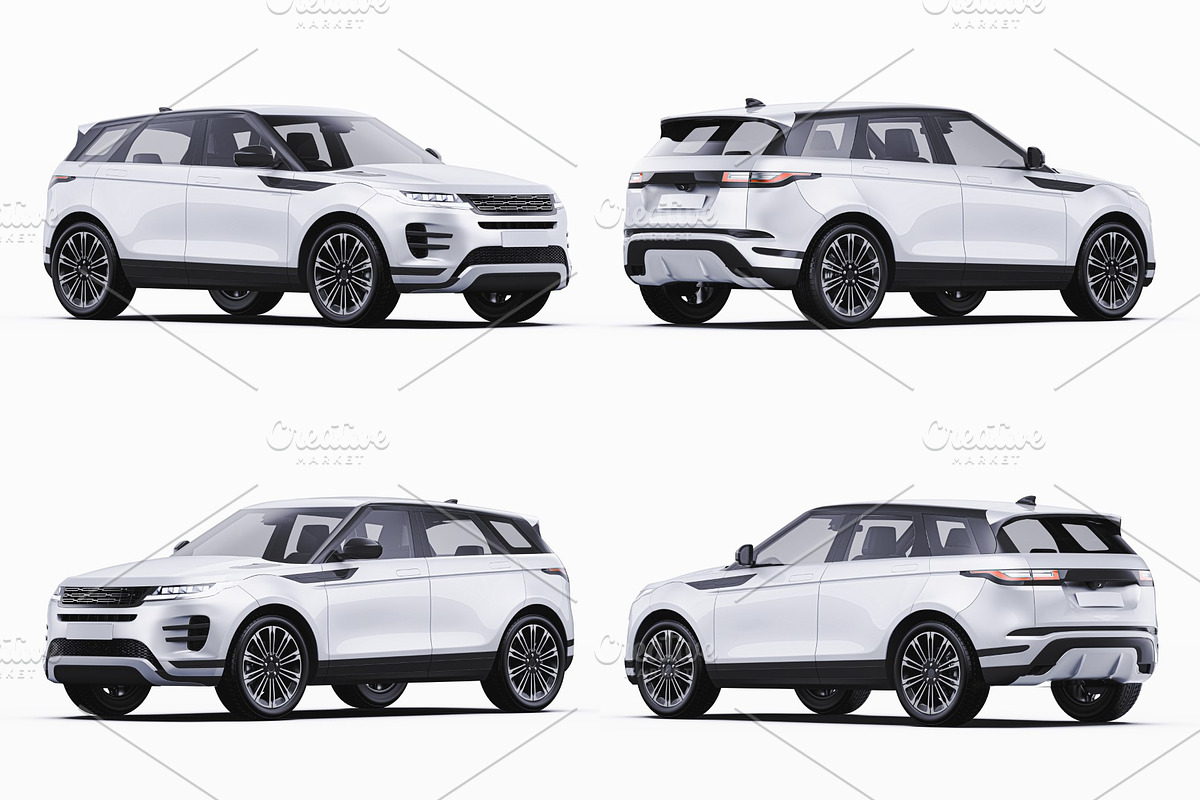 Luxury Compact SUV Wrap Mockup Set, a Product Mockup by Halal Graphic Studio (Photo 14 of 15)