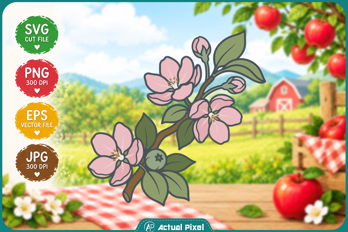 Apple Orchard Clipart Bundle, an Object Illustration by Actual Pixel (Photo 5 of 22)