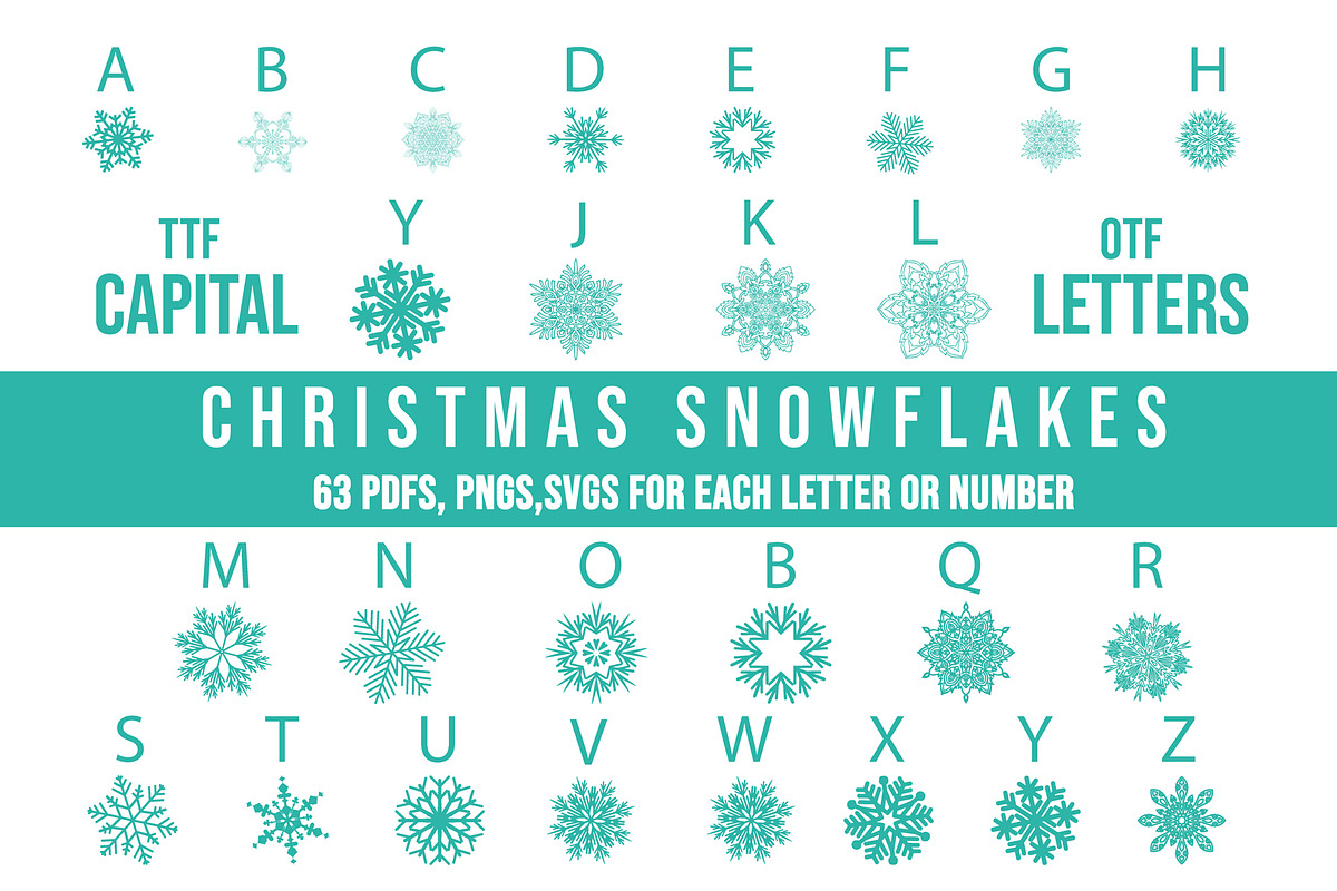 Christmas Snowflakes Dingbats Font, a Symbol Font by Minimalartstudio (Photo 2 of 3)