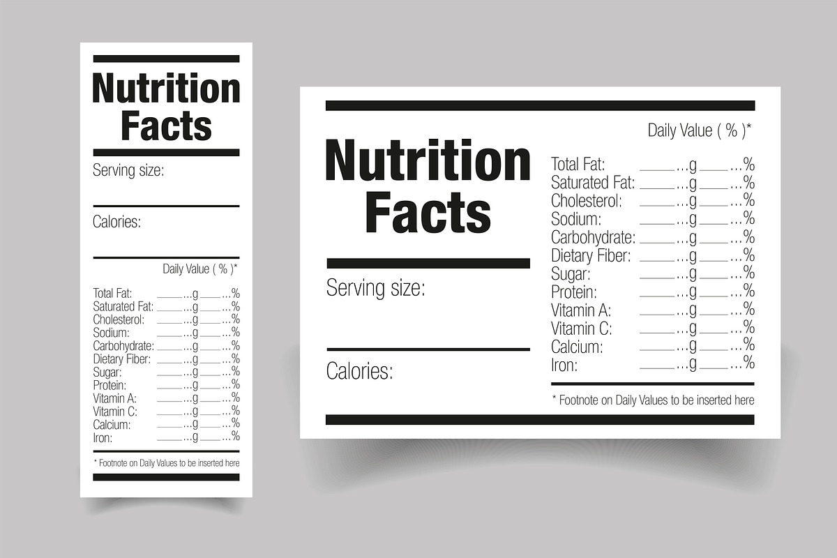 Nutrition Facts label set, an Icon by Lin´s