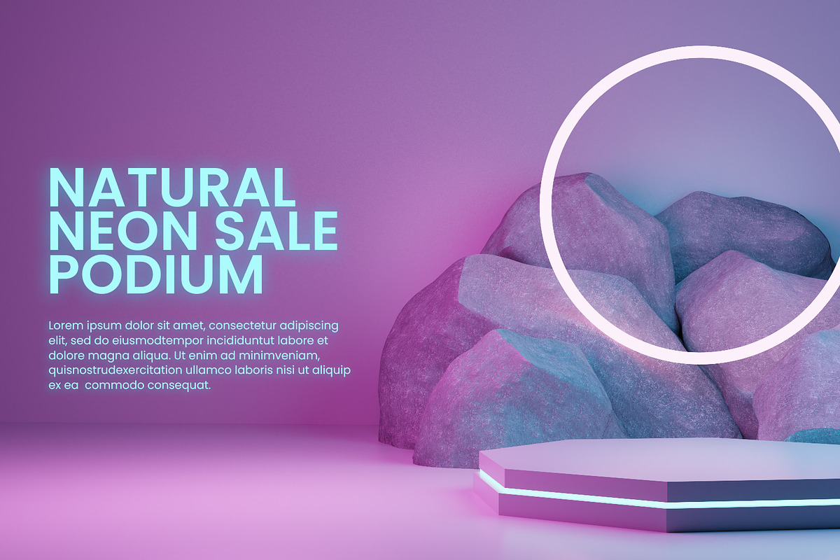 3D NEON PODIUM PRODUCT DISPLAY, a Templates & Theme by Font De Rico (Photo 7 of 9)