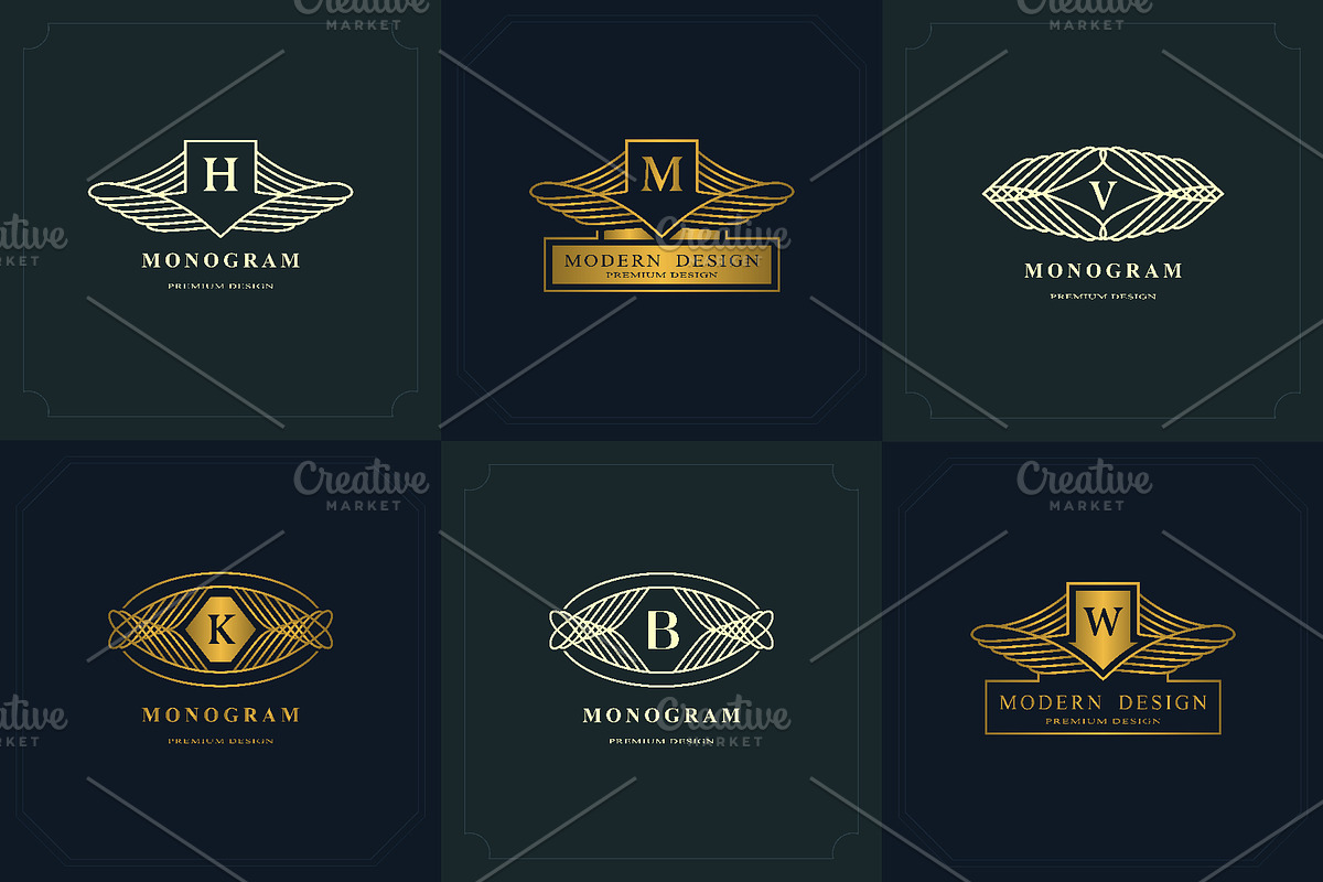 25 Elegant Monograms, a Branding & Logo Template by Atlas Design