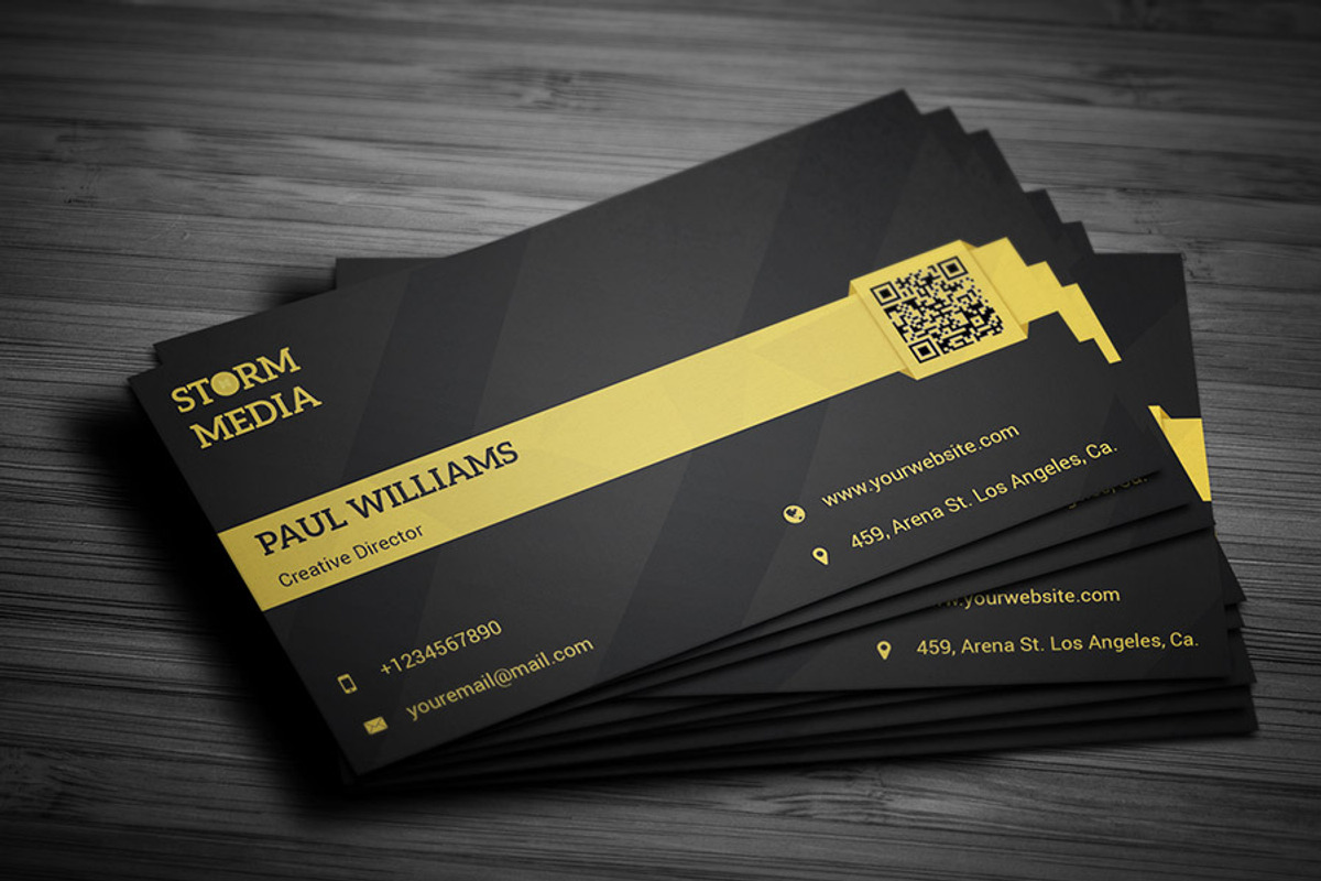 Minimal Corporate Business Card V6, a Business Card Template by PSD Storm (Photo 1 of 13)
