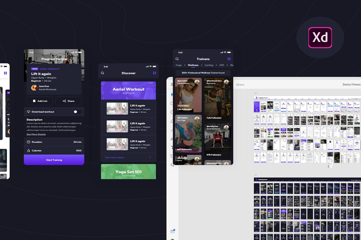 Zestra Fitness UI Kit, an UI Kit Template by Lumina_ui_ux202 (Photo 6 of 6)