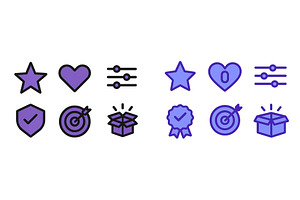 Various vector icons arranged in a, an Object Illustration by ZinetroN