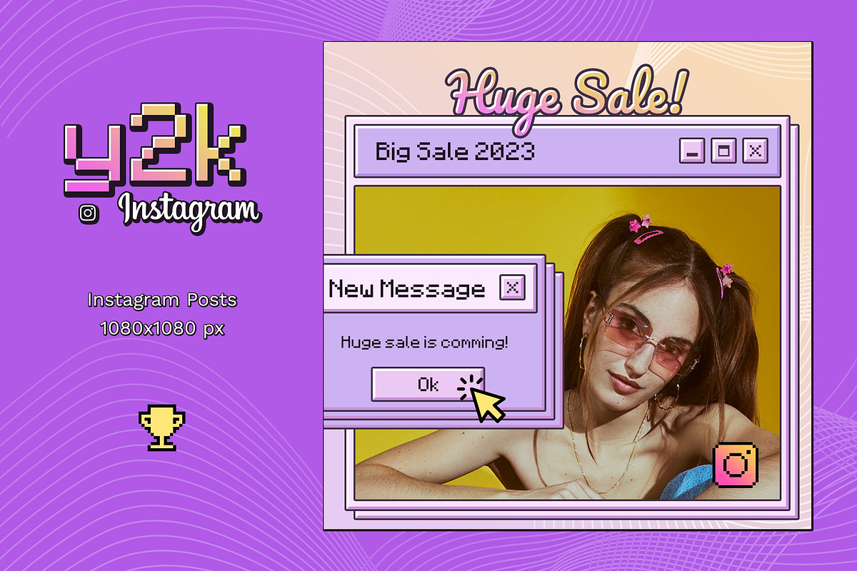 Y2K Instagram Posts & Stories, a Social Media Template by Andrew Skoch Design (Photo 12 of 12)