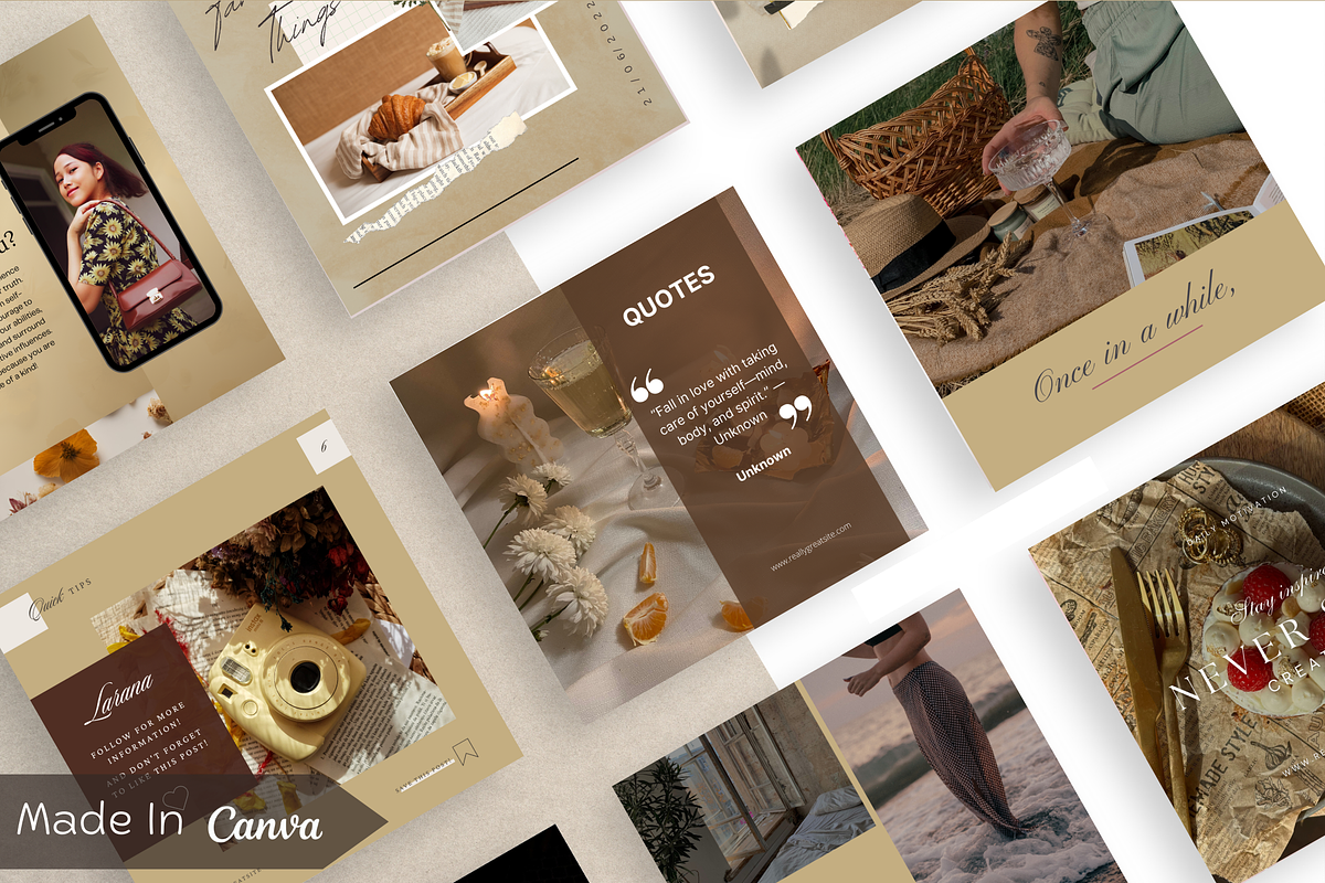 Beige & Beautiful Instagram Bundle, a Social Media Template by WynterLife Studio (Photo 10 of 11)