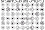 Daisy Flower Line Art Vector Bundle0, an Illustration by jahid234 (Thumbnail 1 of 51)