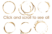 Coffee stains clipart and brush set, a Brush Add-On by mcherevan (Thumbnail 2 of 3)