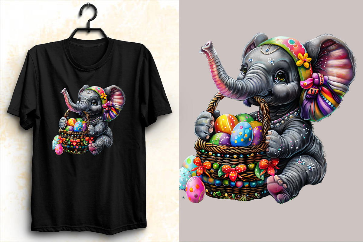 Easter Elephant Clipart Bundle., an Illustration by SVGArt (Photo 6 of 8)