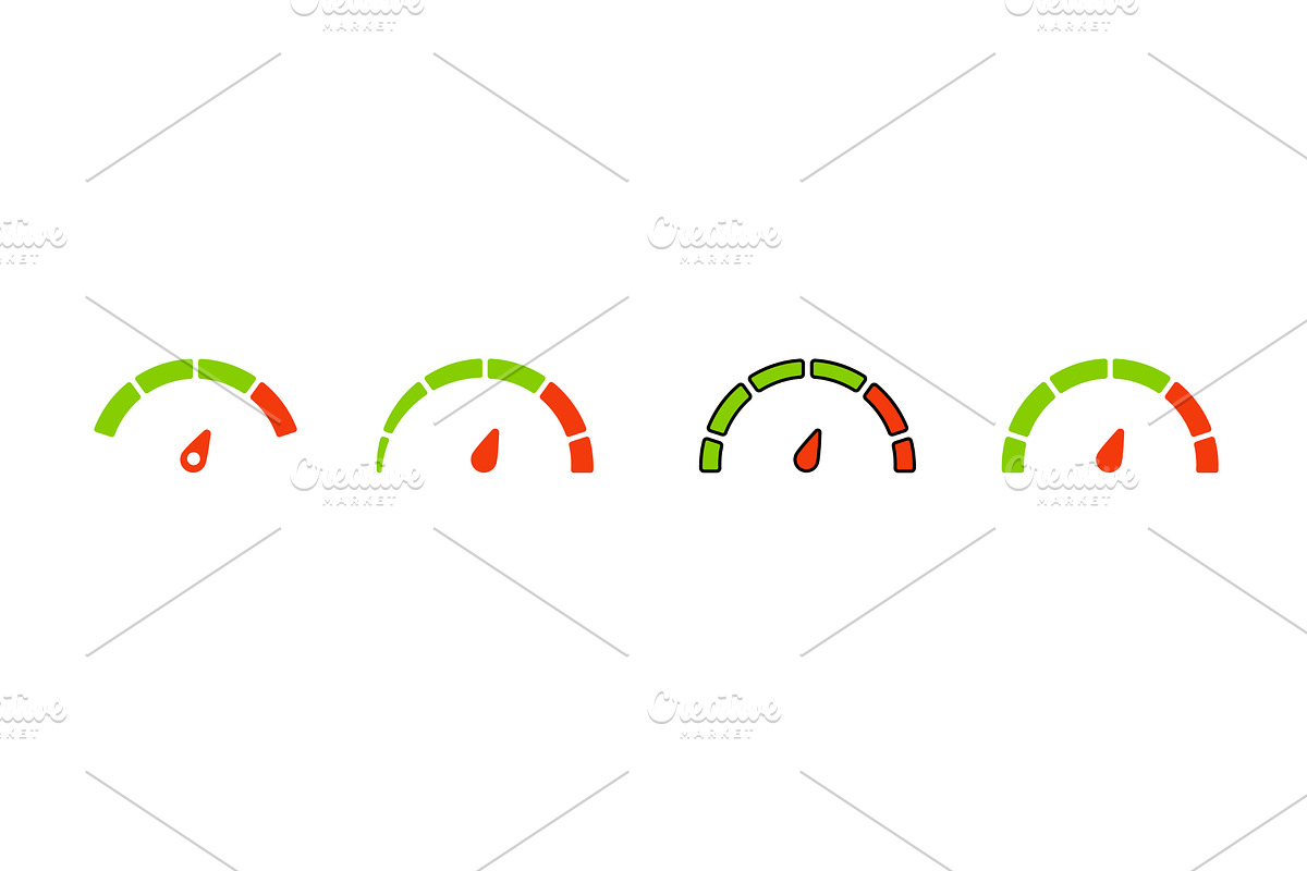 Fuel level indicators showing, an Illustration by skripnikbb