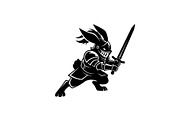 Warrior Bunny Knight Silhouette, an Illustration by jahid234 (Thumbnail 44 of 49)