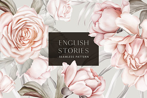 English Stories. Seamless Pattern