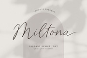 Miltona Elegant Script Font, a Script Font by Seagulls Creative (Thumbnail 1 of 10)