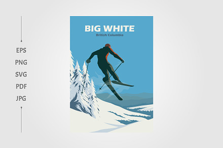 ski jumping at big white poster, a Wallpaper Graphic by lawoel