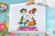 Quirky Couple Picnic Party Clipart, an Illustration by designcity5 (Thumbnail 5 of 5)