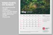 Wall Calendar 2027 (WC039-27), a Stationery Template by mikhailmorosin (Thumbnail 2 of 7)