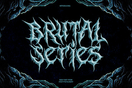 Brutal series (intro sale), a Blackletter Font by Rvq Type Foundry