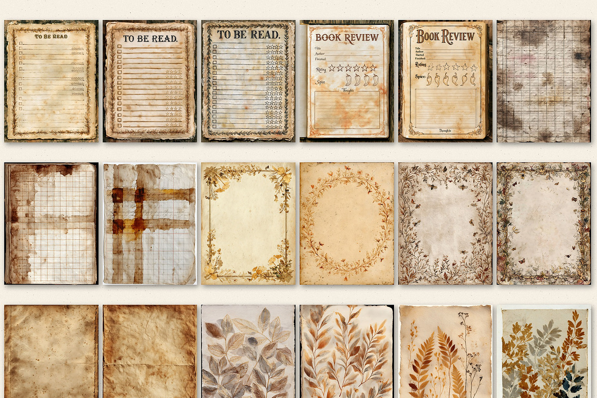 Dark Academia Reading Journal Kit, a Person Illustration by Daring Digies (Photo 5 of 7)