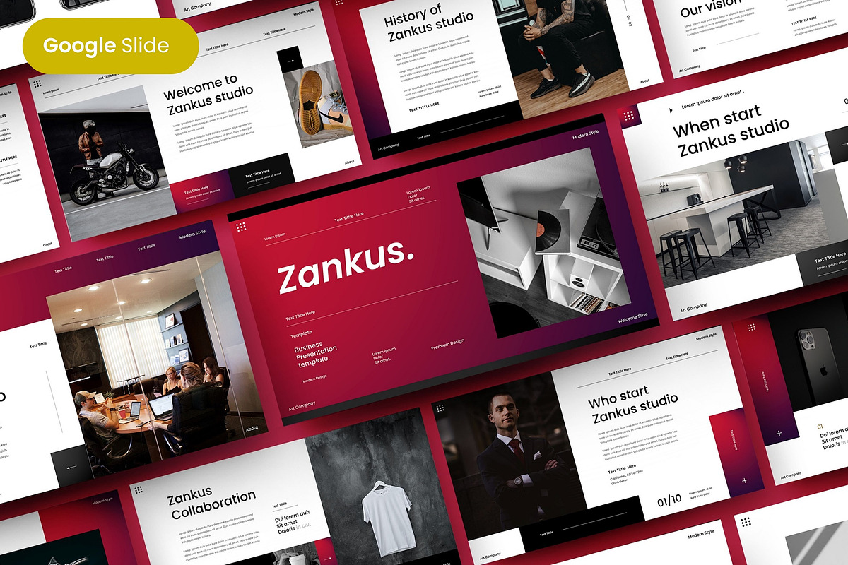 Zankus - Business Google Slide, a Presentation Template by Dens Creative Studio (Photo 1 of 6)