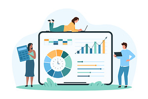 Software data marketing analytics, a Technology Illustration by Flashvector