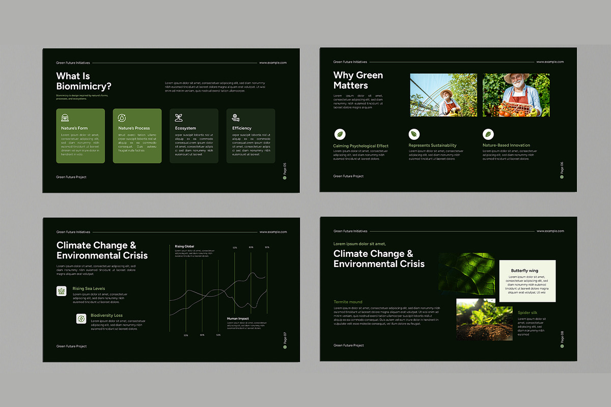 Nature Inspired Green Presentation, a Presentation Template by MightyDesign (Photo 3 of 9)