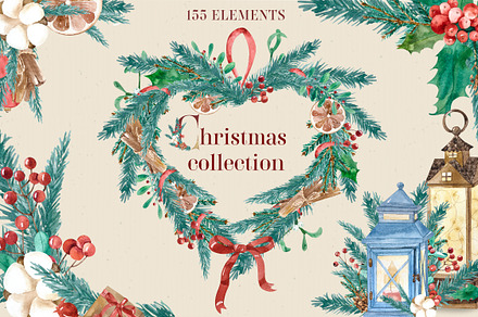 Watercolor Christmas Collection