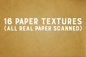 16 Paper Textures-Real Paper Scanned