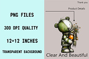Whimsical Spring Teddy Bear Clipart, an Illustration by SVGArt (Thumbnail 3 of 7)