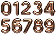 Copper Metallic Alphabet, Numbers, an Illustration by Stellalunarts (Thumbnail 2 of 4)
