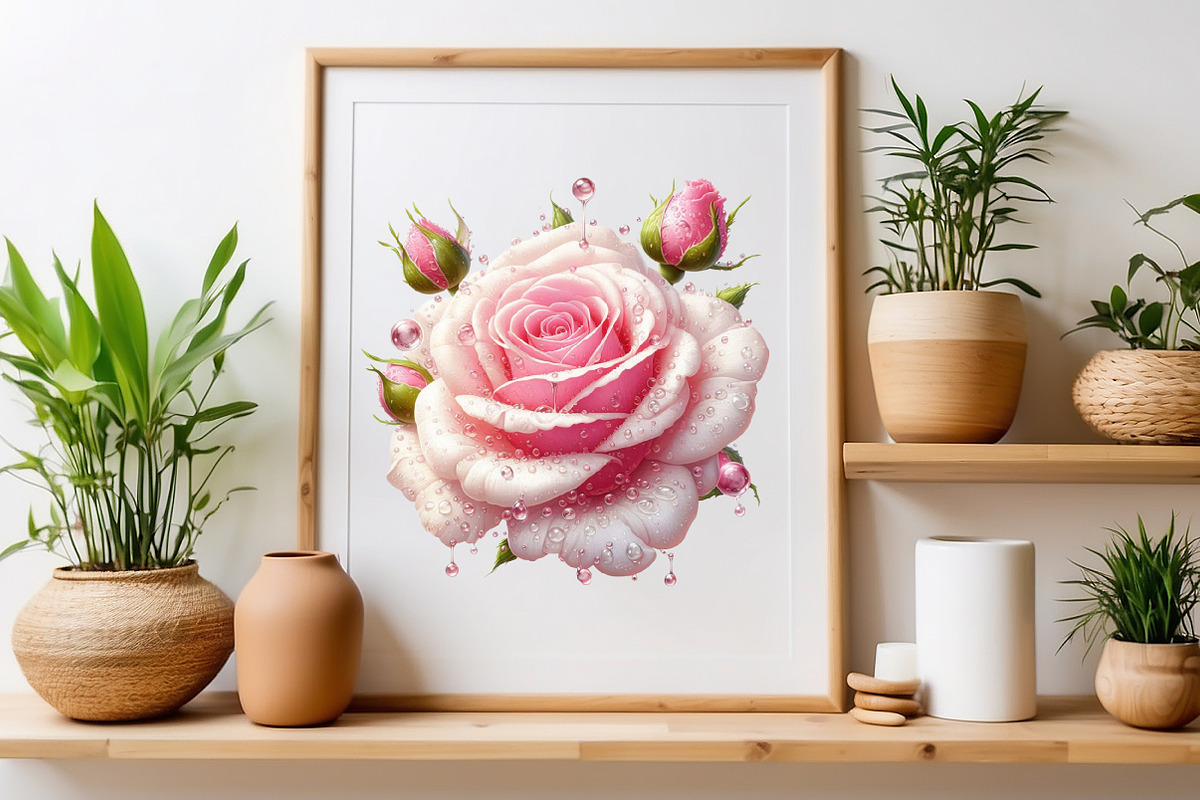 Watercolor Cute Rose PNG Clipart, a Seasonal Illustration by Craft Nest (Photo 4 of 5)