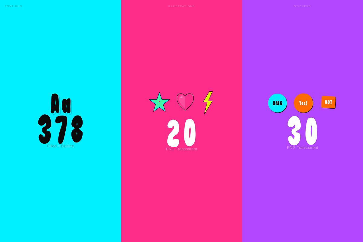 Jello — Bubble Display Font Duo, a Handwritten Font by Lettra Studio (Photo 4 of 22)