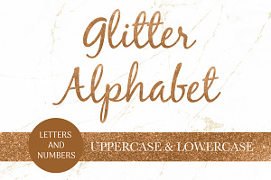 Copper Glitter Alphabet