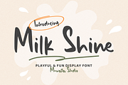 Milk Shine, a Script Font by Muwatta Studio (Thumbnail 1 of 10)