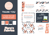 Thank You Card Templates Canva, a Card Template by florasfabrica (Thumbnail 1 of 3)