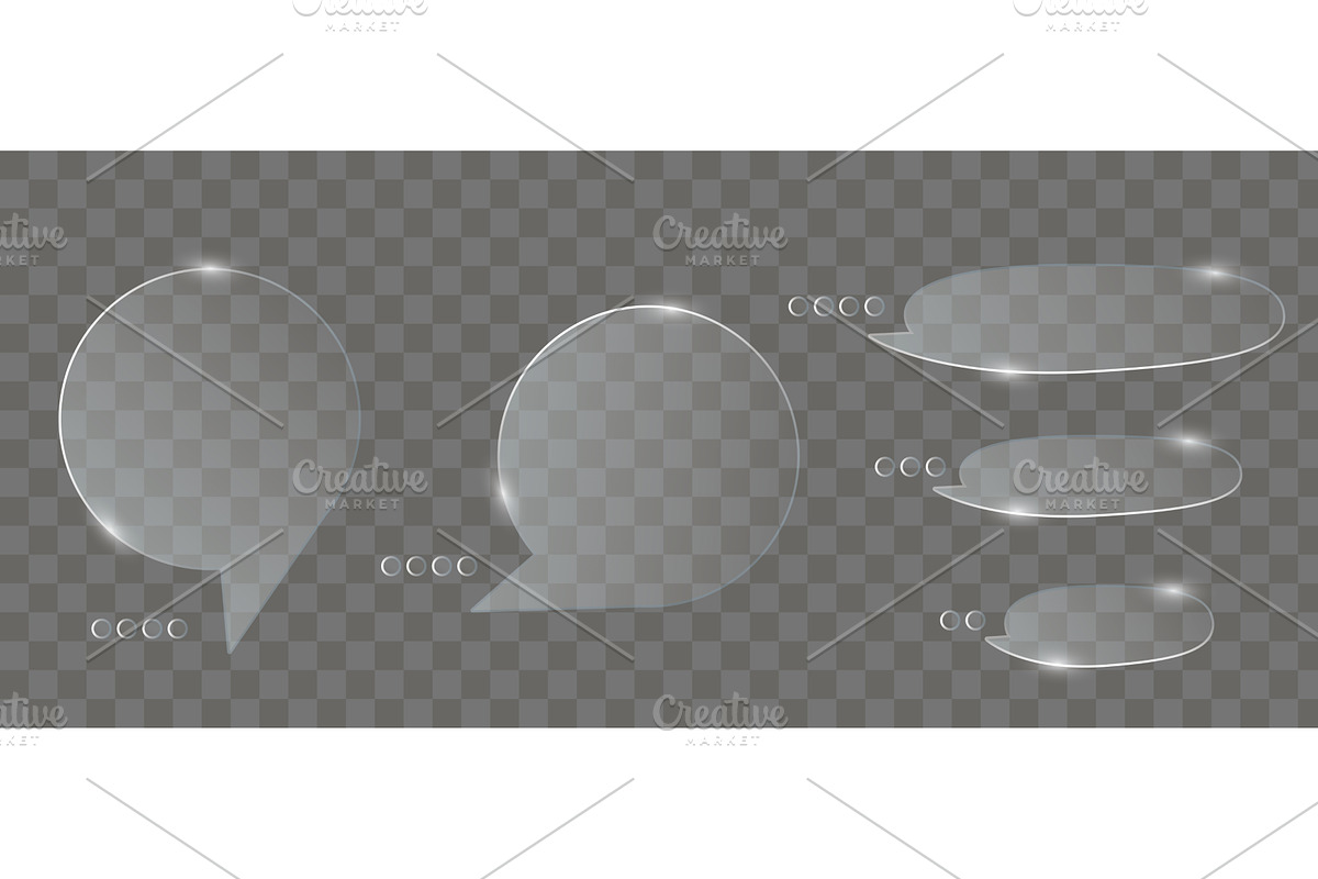 Chat dialog boxes glases. Set of, a Texture Illustration by Zimages